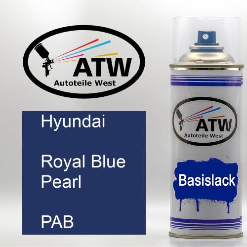 Hyundai, Royal Blue Pearl, PAB: 400ml Sprühdose, von ATW Autoteile West.